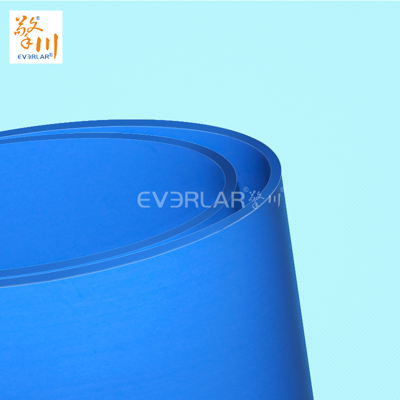 易清潔TPU輸送帶加導(dǎo)條精準(zhǔn)定位藍(lán)色食品級(jí)傳送帶廠家定制