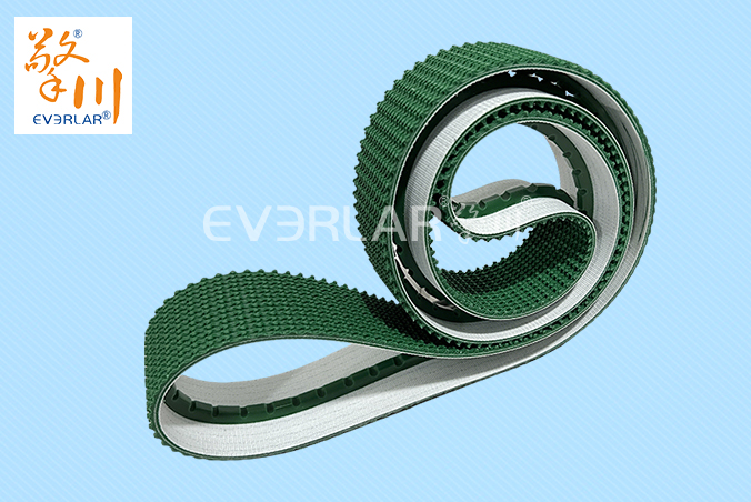 綠色PVC花紋帶加導(dǎo)條耐磨防滑物流行業(yè)快遞分揀機(jī)輸送帶擎川定制