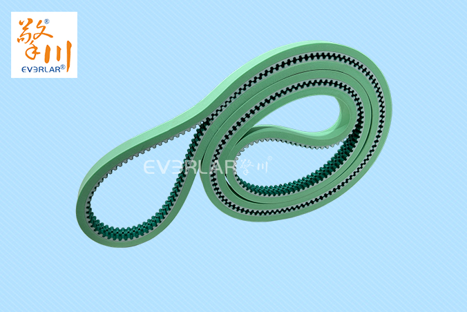 PU同步帶加綠布發(fā)泡膠耐磨耐油食品包裝機(jī)傳動(dòng)帶廠家定制加工
