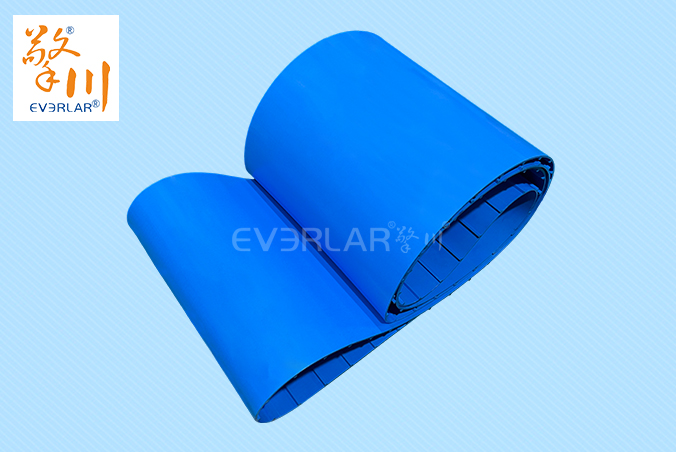 藍(lán)色TPU食品級(jí)易潔帶加導(dǎo)條防霉抗菌水果蔬菜加工輸送帶廠家定制