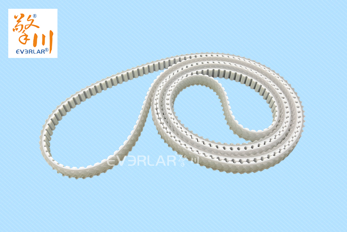 白色聚氨酯PU同步帶加魚(yú)骨紋耐磨耐油食品包裝分揀機(jī)傳動(dòng)帶everlar定制