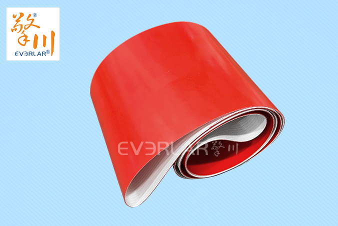 紅色PVC輸送帶耐磨抗拉伸食品電子物流裝配機(jī)包裝機(jī)傳輸線工業(yè)皮帶